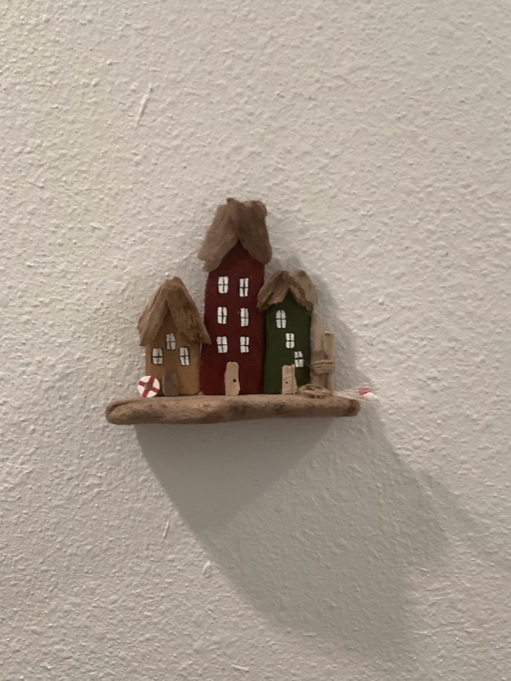 Driftwood Art, Driftwood Fishing Village, Driftwood Coastal Wall Art